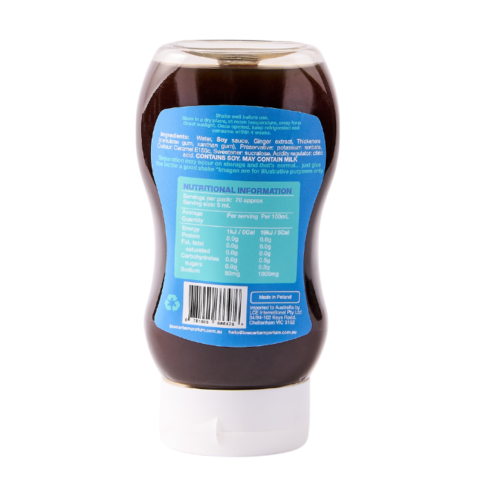Bulk Low Carb Emporium No Added Sugar Teriyaki Style Sauce - 350mL x6