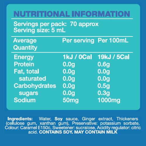 Bulk Low Carb Emporium No Added Sugar Teriyaki Style Sauce - 350mL x6