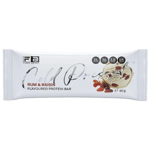 FIBRE BOOST Cold Pressed Protein Bar - Rum & Raisin Flavour 60g
