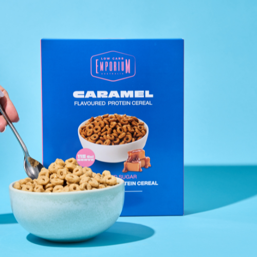 Bulk Pack Low Carb Emporium Low Carb Protein Cereal - Caramel Flavour - 250g x 4