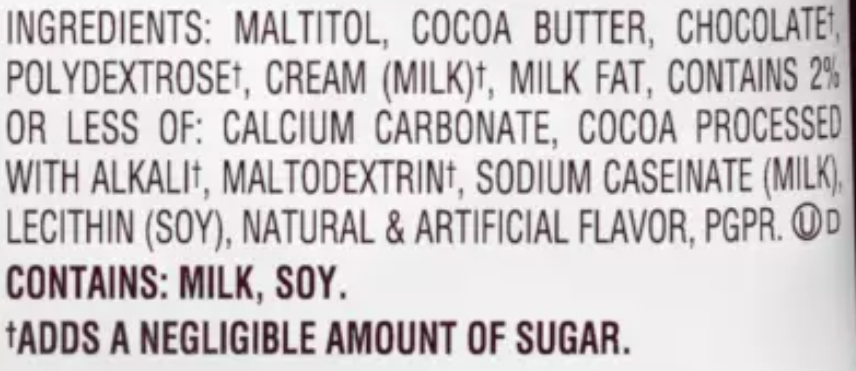Hershey's Zero Sugar Chocolate - 85g - Limit 3 per order