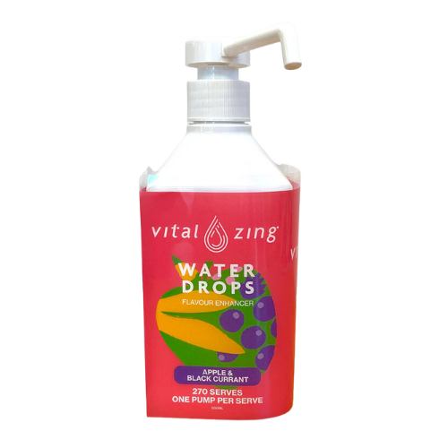 VITAL ZING Apple and Blackcurrant Flavour Water Drops Pump - 500mL