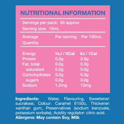 Low Carb Emporium Zero Sugar Syrup (multi flavour pack) - 4 x 950mL