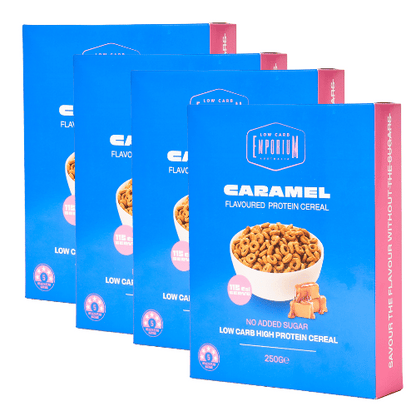 Bulk Pack Low Carb Emporium Low Carb Protein Cereal - Caramel Flavour - 250g x 4