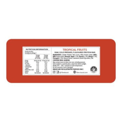 Bulk FIBRE BOOST Cold Pressed Protein Bar - Tropical Fruit 60g x 12
