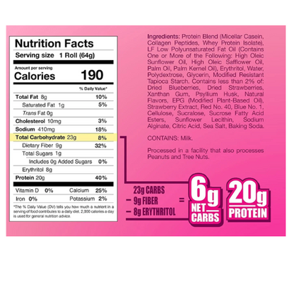 Wild Berry Flavoured Protein Sweet Roll- 67g