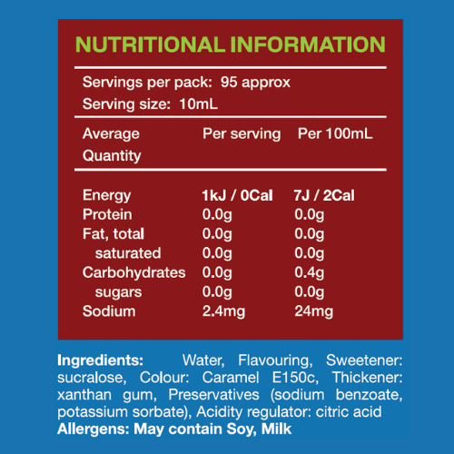 Low Carb Emporium Zero Sugar Syrup (multi flavour pack) - 4 x 950mL