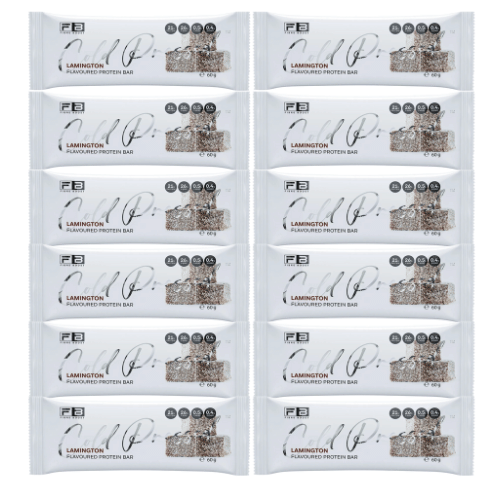 BULK Fibre Boost Cold Pressed Protein Bar - Lamington - 60g x 12