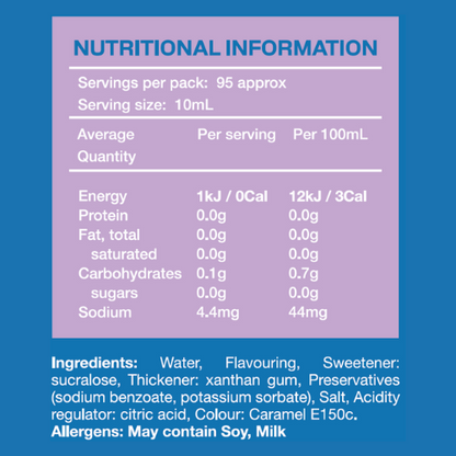 Low Carb Emporium Zero Sugar Syrup (multi flavour pack) - 4 x 950mL