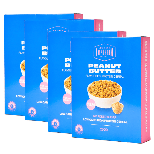 Bulk Pack Low Carb Emporium Low Carb Protein Cereal - Peanut Butter Flavour - 250g x 4