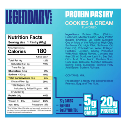 Cookies & Cream Flavoured Protein Pastry - 61g