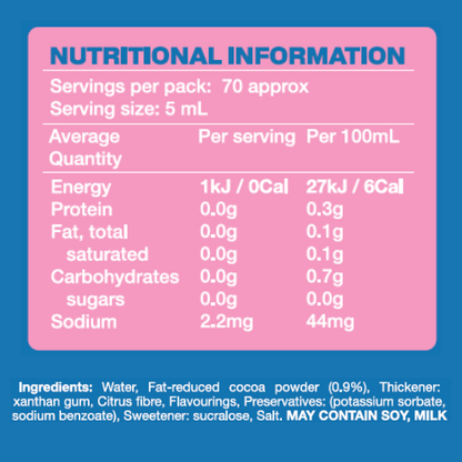 Bulk Low Carb Emporium No Added Sugar Chocolate Sauce - 350mL x 6