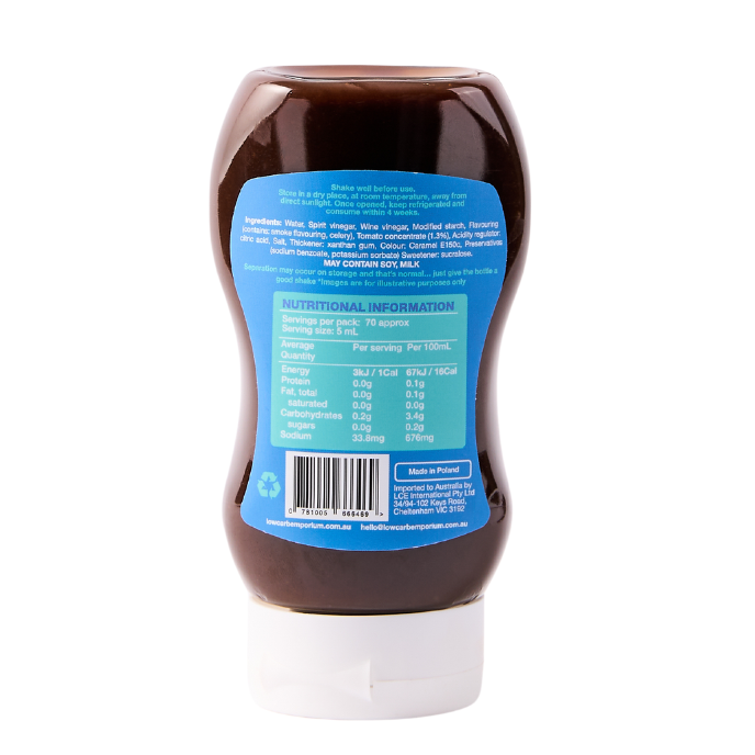 Low Carb Emporium No Added Sugar BBQ Style Sauce - 350mL