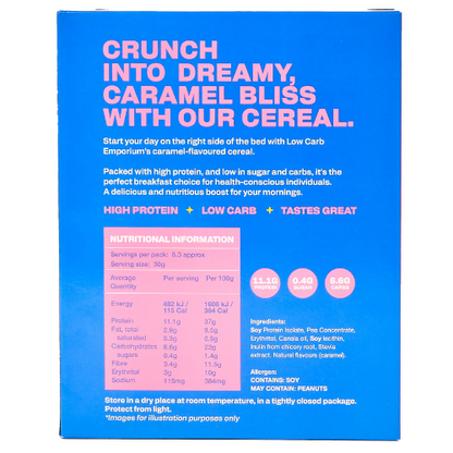 Bulk Pack Low Carb Emporium Low Carb Protein Cereal - Caramel Flavour - 250g x 4