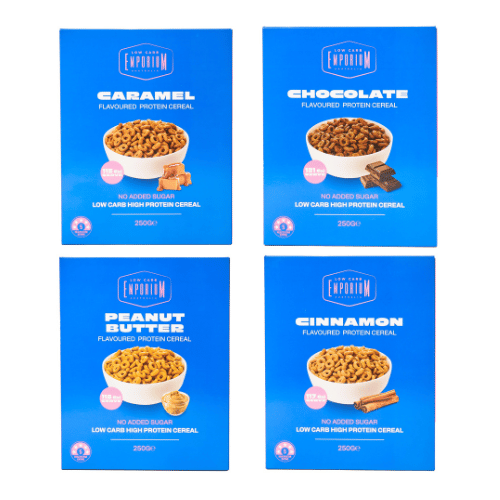 Bulk Pack Low Carb Emporium Low Carb Protein Cereal - Mixed Flavour Pack - 250g x 4