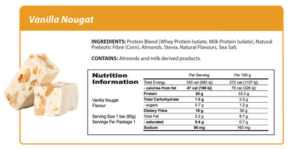Bulk Smart Diet Solutions Protein Bar - Vanilla Nougat 60g x 12