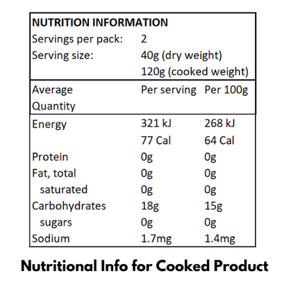 Hethstia Dried Konjac Spaghetti - Oat Flavour 80g