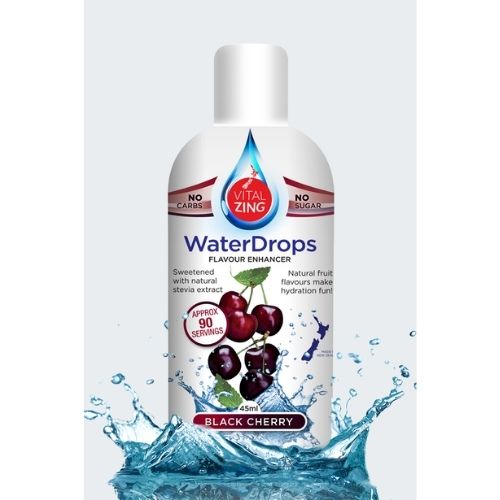 VITAL ZING Black Cherry Flavouring Water Drops - 40 serves