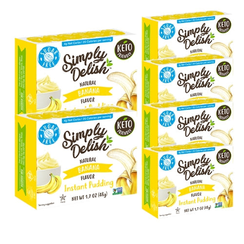 BULK Simply Delish Instant Pudding & Pie Filling - Banana 48gm x 6 (case)