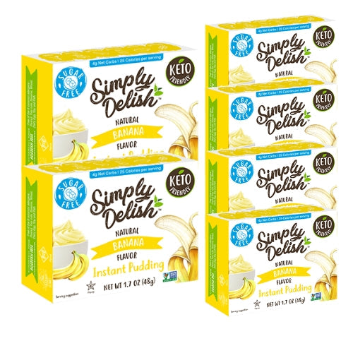 BULK Simply Delish Instant Pudding & Pie Filling - Banana 48gm x 6 (case)