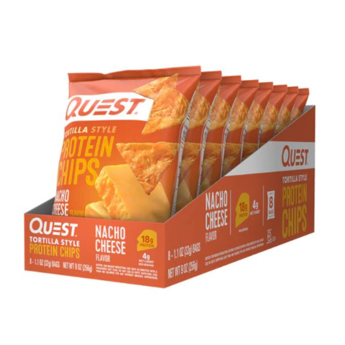 BULK QUEST Nacho Cheese Tortilla Style Protein Chip - 32gm x 8BULK QUEST Nacho Cheese Tortilla Style Protein Chip - 32gm x 8