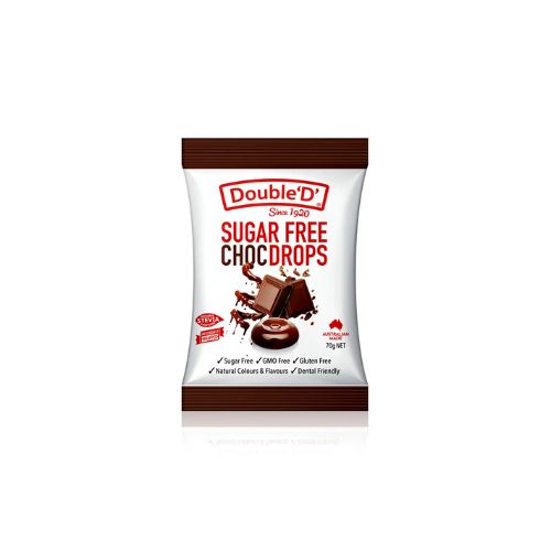 Double ‘D’: Sugar Free Choc Drops 70gm
