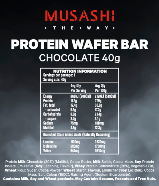 Musashi Protein Wafer - Chocolate - 40g