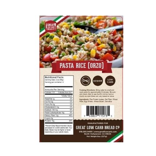 Great Low Carb Bread Co Pasta Rice