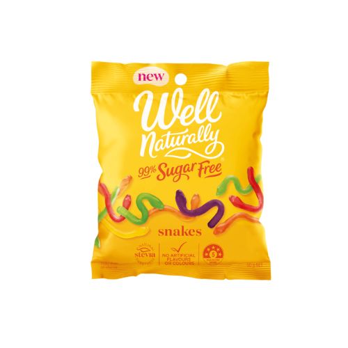 Well Naturally 99% Sugar Free Snakes - 90g
