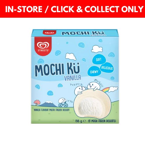 Streets Mochi Ku Vanilla- 198g (9 frozen desserts)