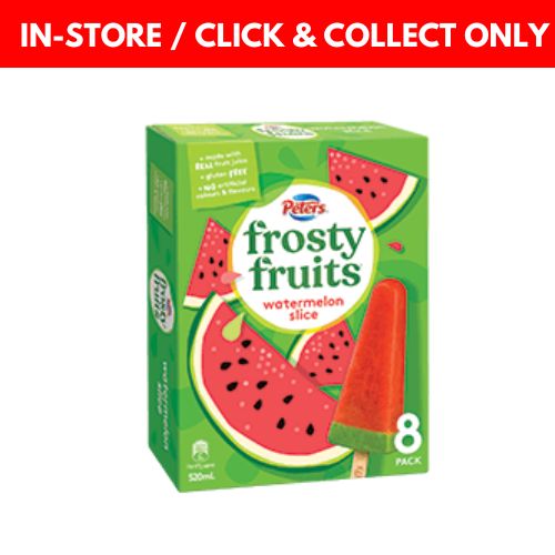 Peters Frosty Fruits Watermelon Slice 8 pack - 520mL